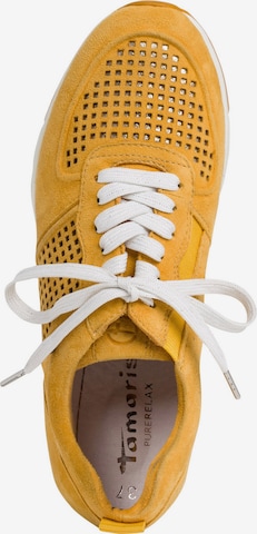 Sneaker bassa di Tamaris Pure Relax in giallo