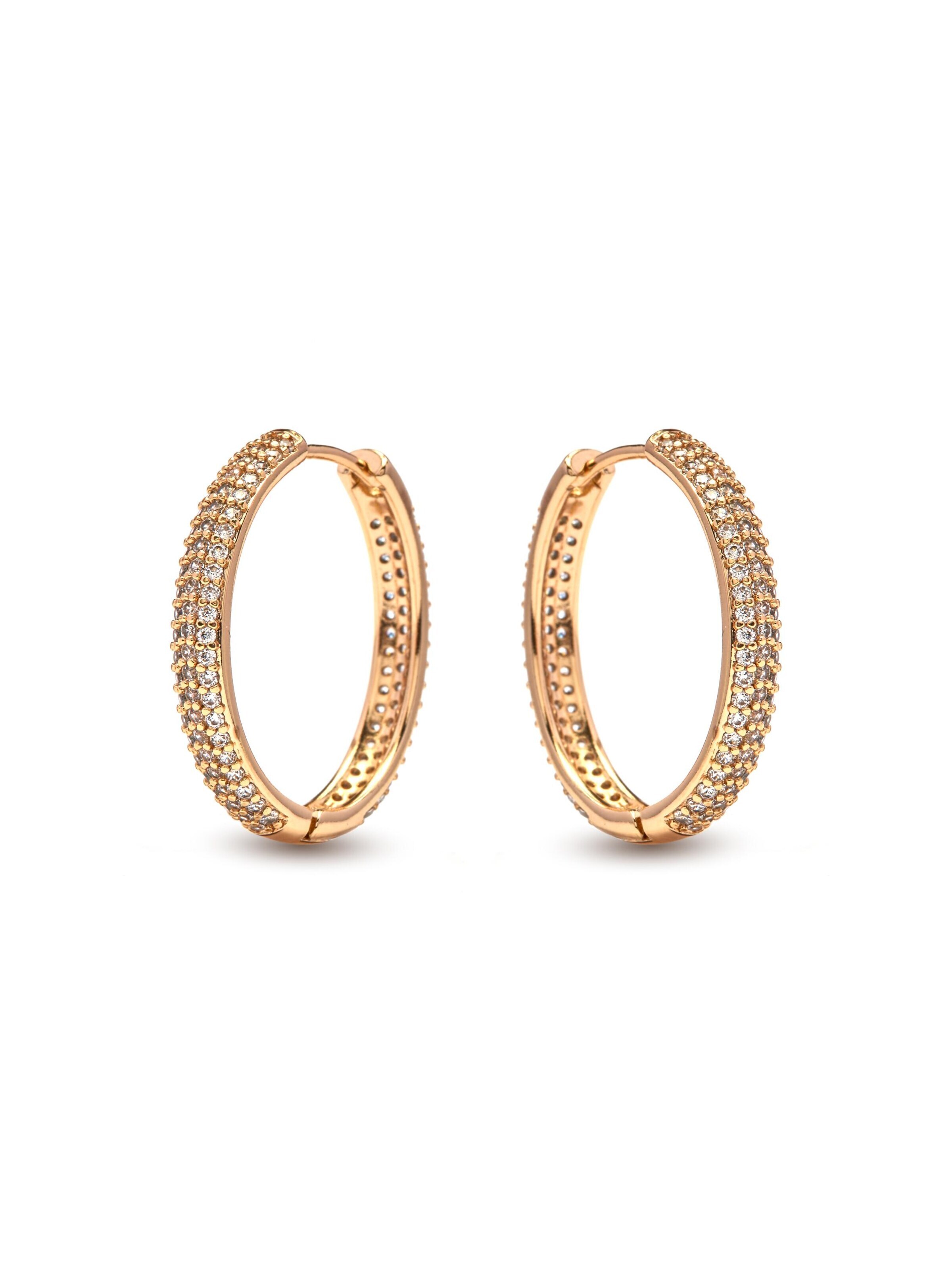 Boucles d'oreilles 'Olide' Luxenter en or : devant