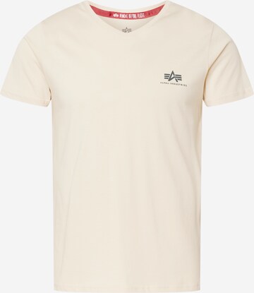 T-Shirt ALPHA INDUSTRIES en blanc : devant