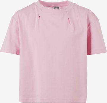 Urban Classics Tričko 'Pleat' – pink: přední strana