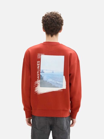 TOM TAILOR DENIM Sweatshirt in Red