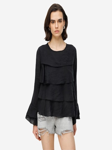 MixRay Blouse 'Blusen' in Zwart: voorkant
