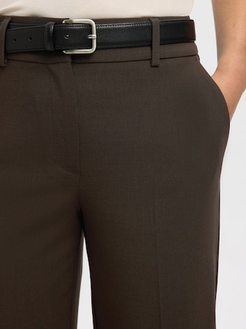 SELECTED Regular Trousers with creases 'SLFRITA-RIA' in Brown