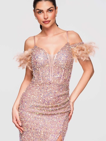 Robe de soirée Ombre en beige