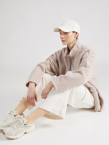 TOPSHOP Fleece jacket in Beige