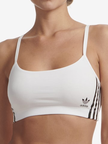 ADIDAS ORIGINALS Bustier Bralette ' Scoop Originals ' in Weiß: predná strana