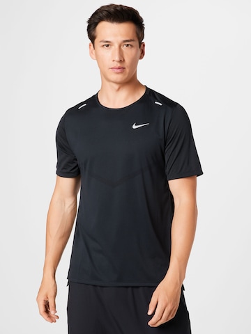 NIKE Performance shirt 'Rise 365' in Black: front