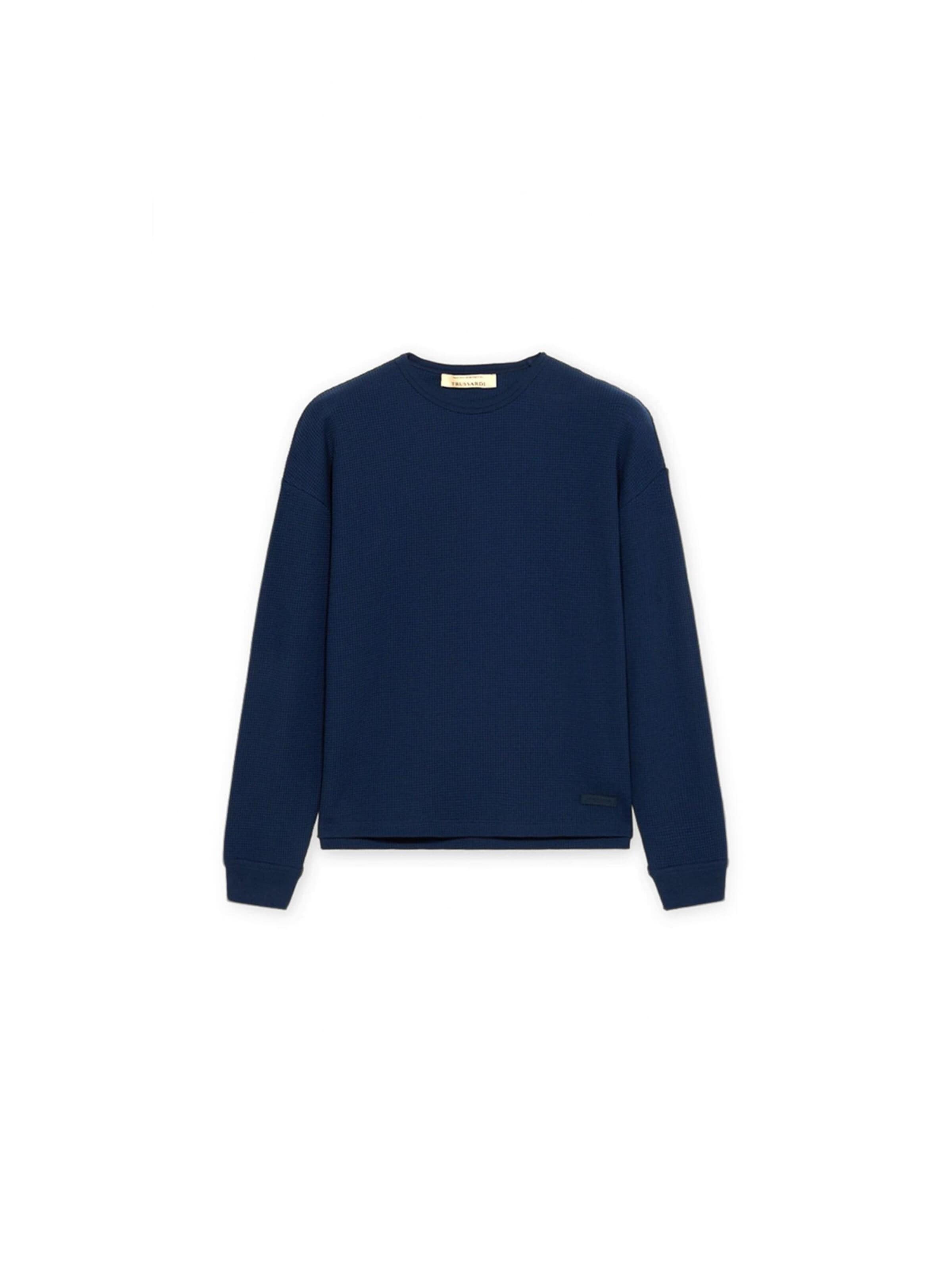 Sweat-shirt Trussardi en bleu : devant