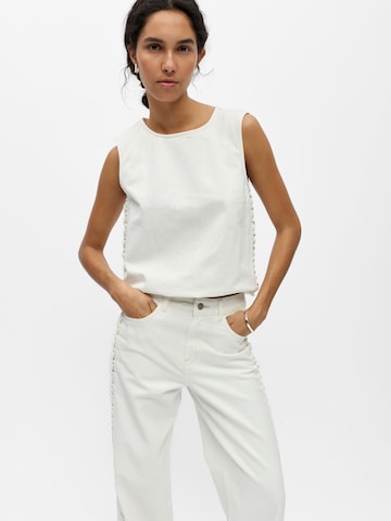 OBJECT - Pierna ancha Vaquero 'OBJRio Trice' en blanco