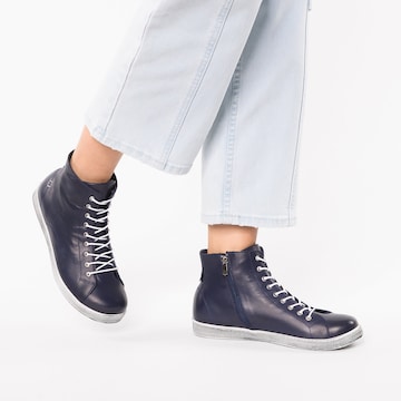 ANDREA CONTI Lace-Up Ankle Boots in Blue