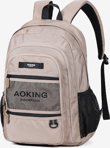 Aoking Rucksack in Beige: Vorderseite