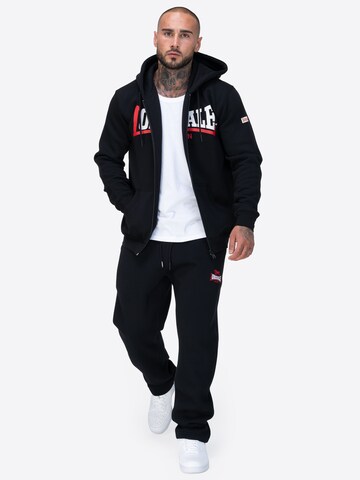 LONSDALE Bluza rozpinana 'Garrigill' w kolorze czarny