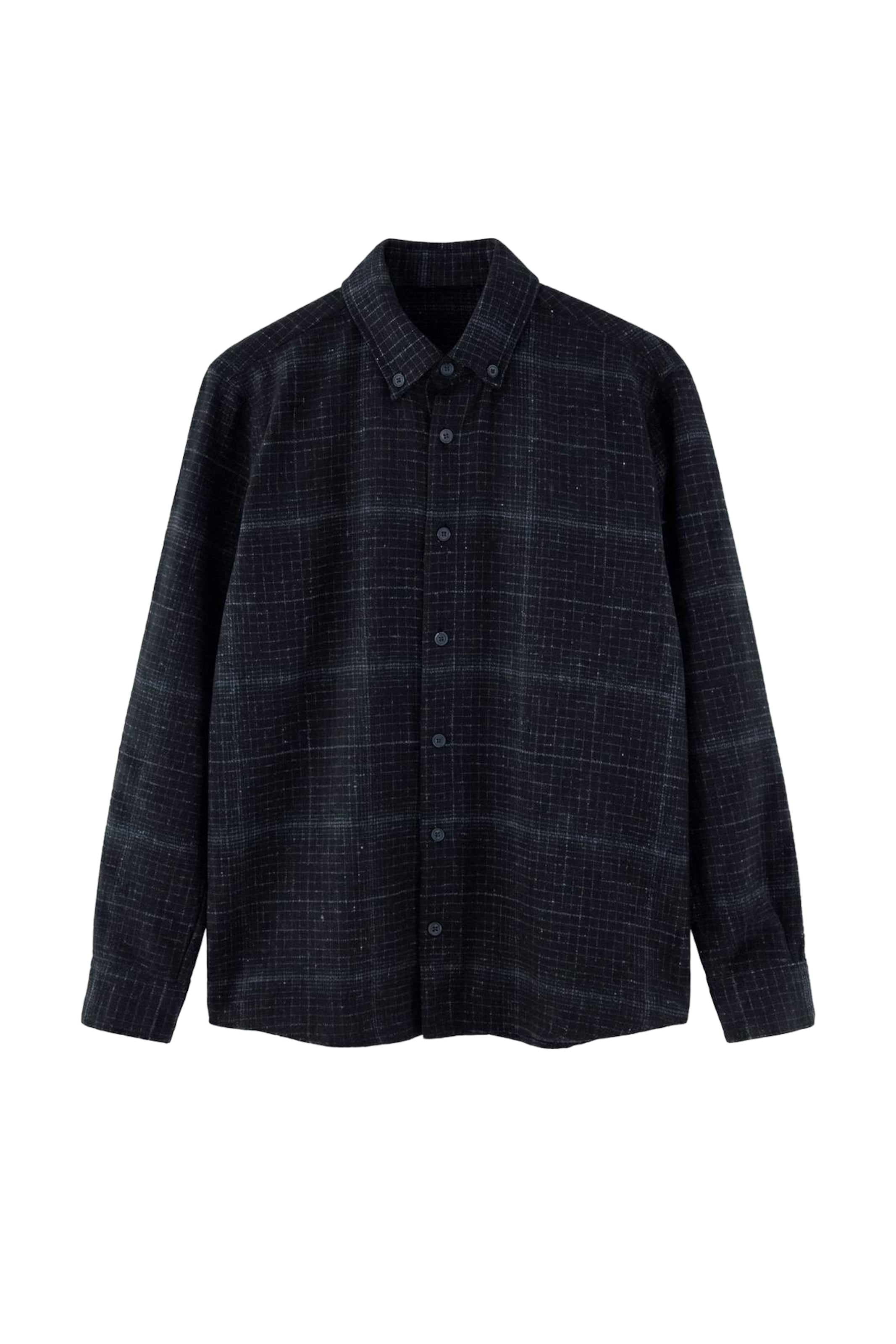 Trendyol Regular fit Button Up Shirt in Black: front