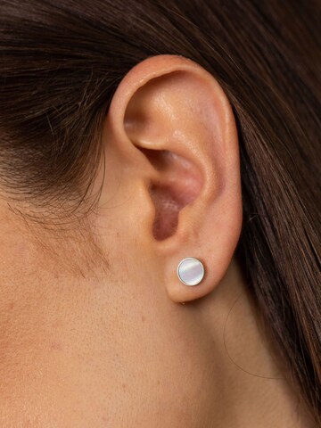 PURELEI Earrings 'White Gloss' in Silver