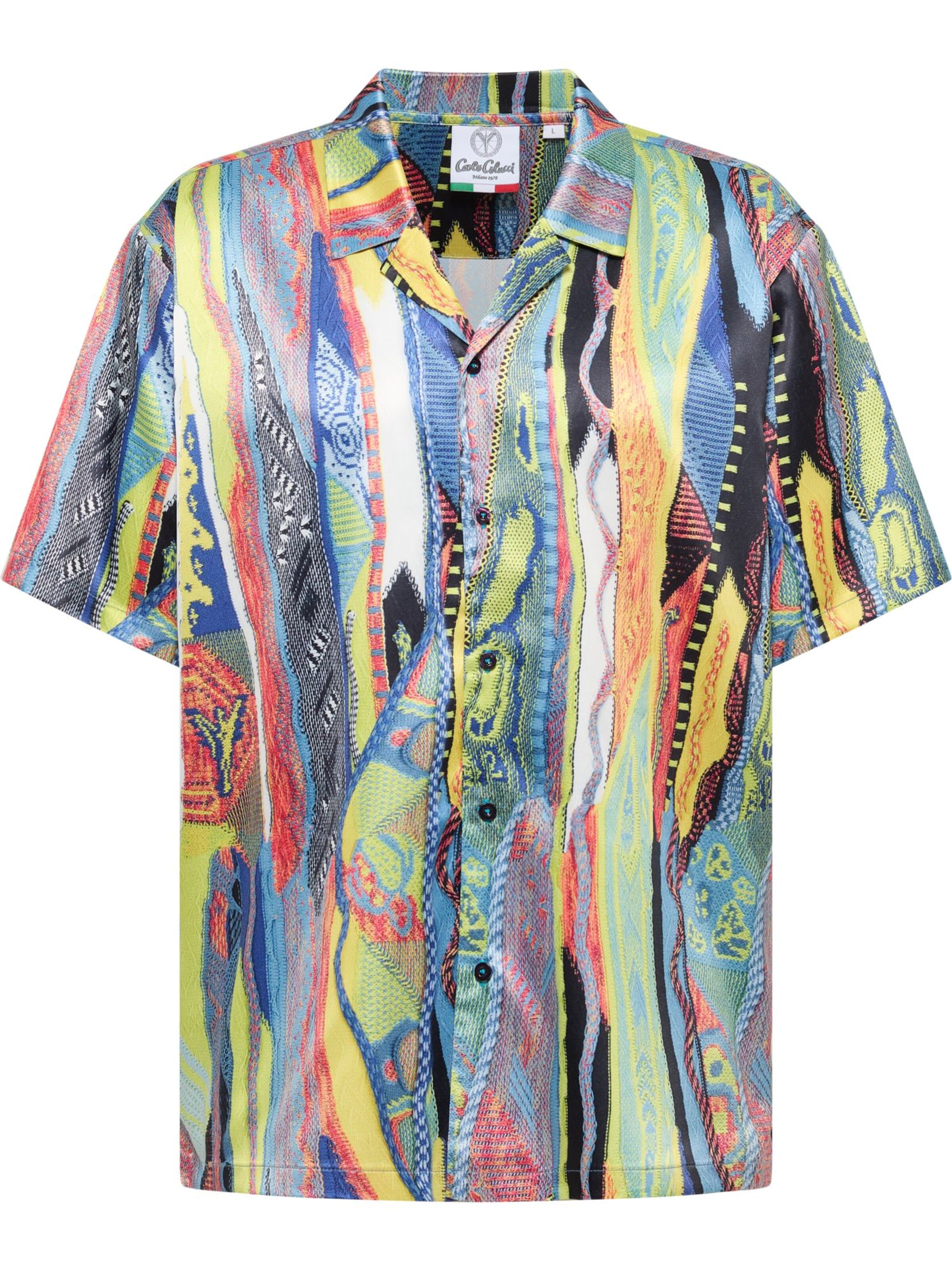 Chemise 'Egetmann' Carlo Colucci en mélange de couleurs : devant
