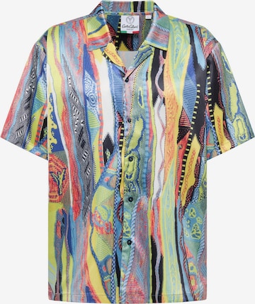 Chemise 'Egetmann' Carlo Colucci en mélange de couleurs : devant