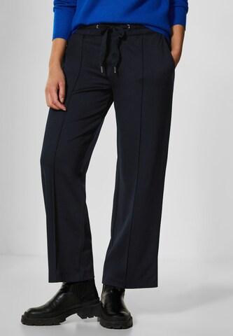 STREET ONE Wide leg Pleated Pants in Blue: front