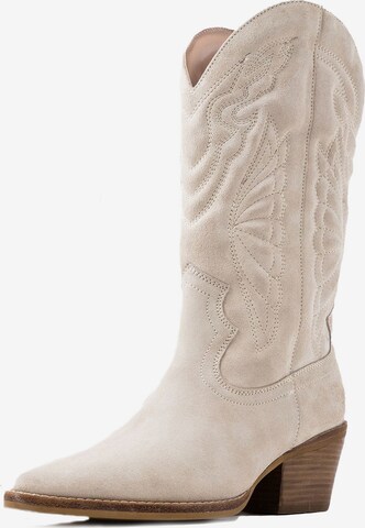 BRONX Cowboy Boots 'Jukeson' in Beige: front