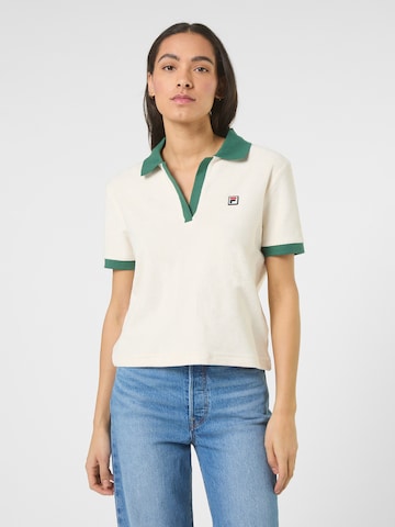 T-shirt 'BELFORT relaxed johnny collar towelling top' FILA en blanc : devant