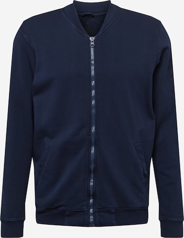 Herrlicher Zip-Up Hoodie 'Smith' in Blue: front