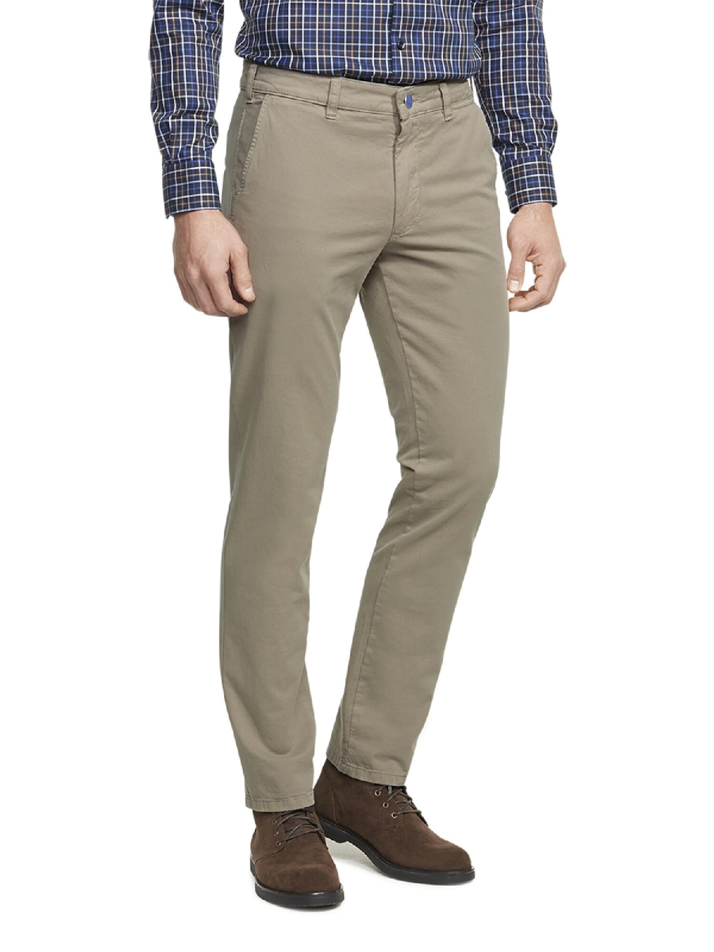MEYER Regular Chino trousers in Brown: front