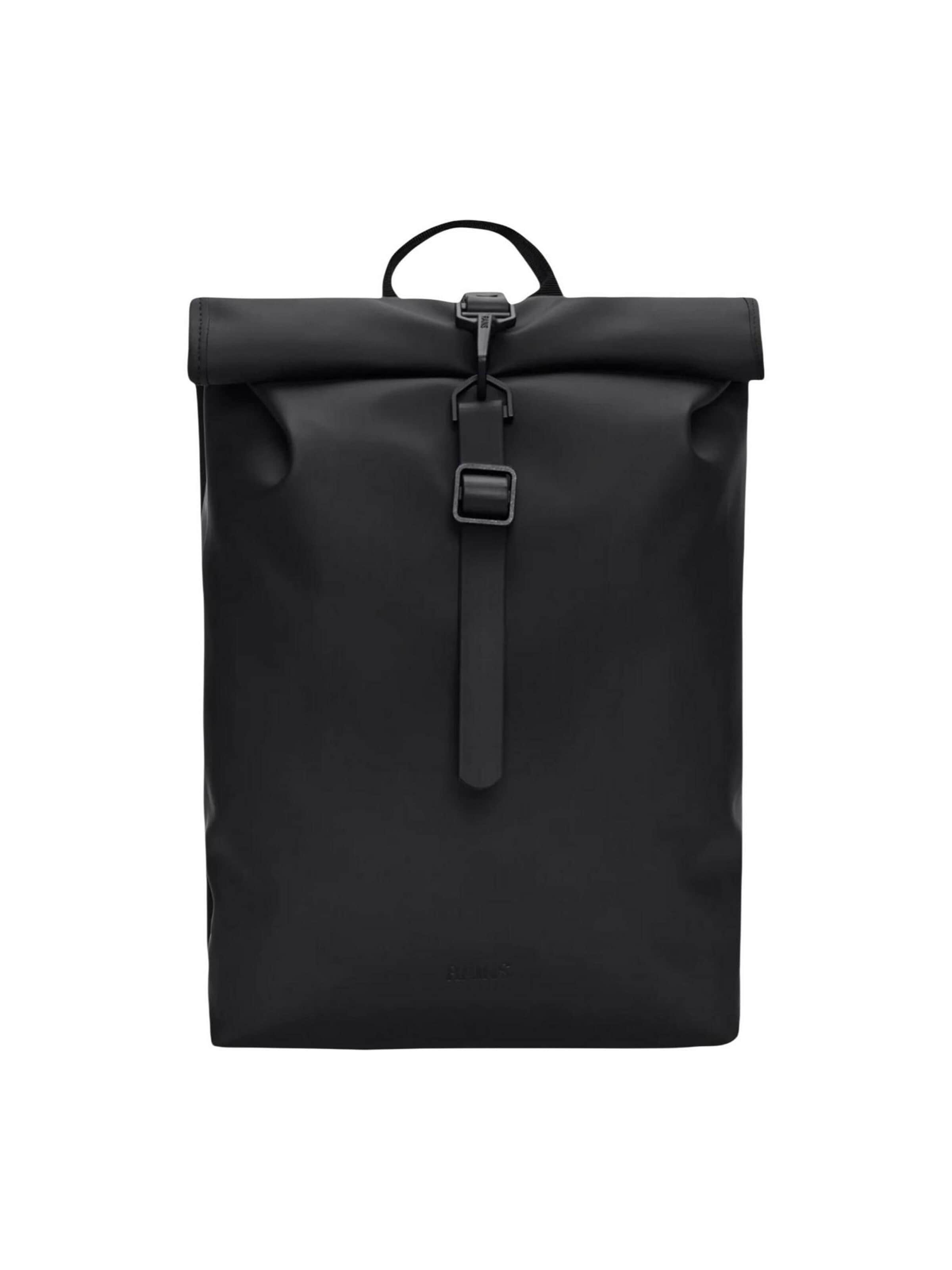 RAINS - Mochila 'Rotop Rucksck Mini W3 UNISEX 13330' en negro: frente