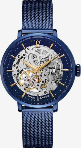 Montre à affichage analogique 'Pierre Lannier - Automatic watch Automatic - Automatic watch movement - Watch case width: 35 mm' Pierre Lannier en bleu : devant
