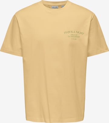 T-Shirt 'ONSFred Life RLX' Only & Sons en jaune : devant