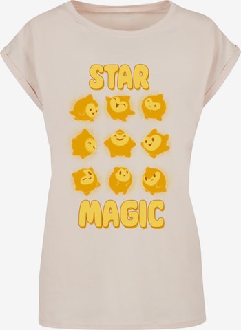 Maglietta 'Wish - Star Magic Tile' di ABSOLUTE CULT in beige: frontale
