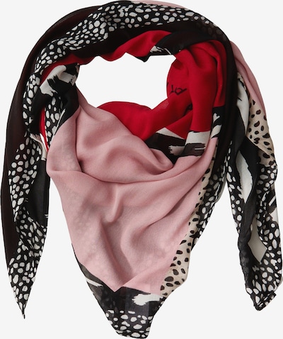 STREET ONE Tuch in rosé / rot / schwarz / weiß, Produktansicht