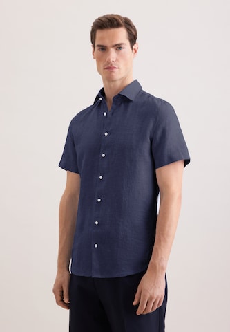 SEIDENSTICKER Slim Fit Hemd in Blau: Vorderseite