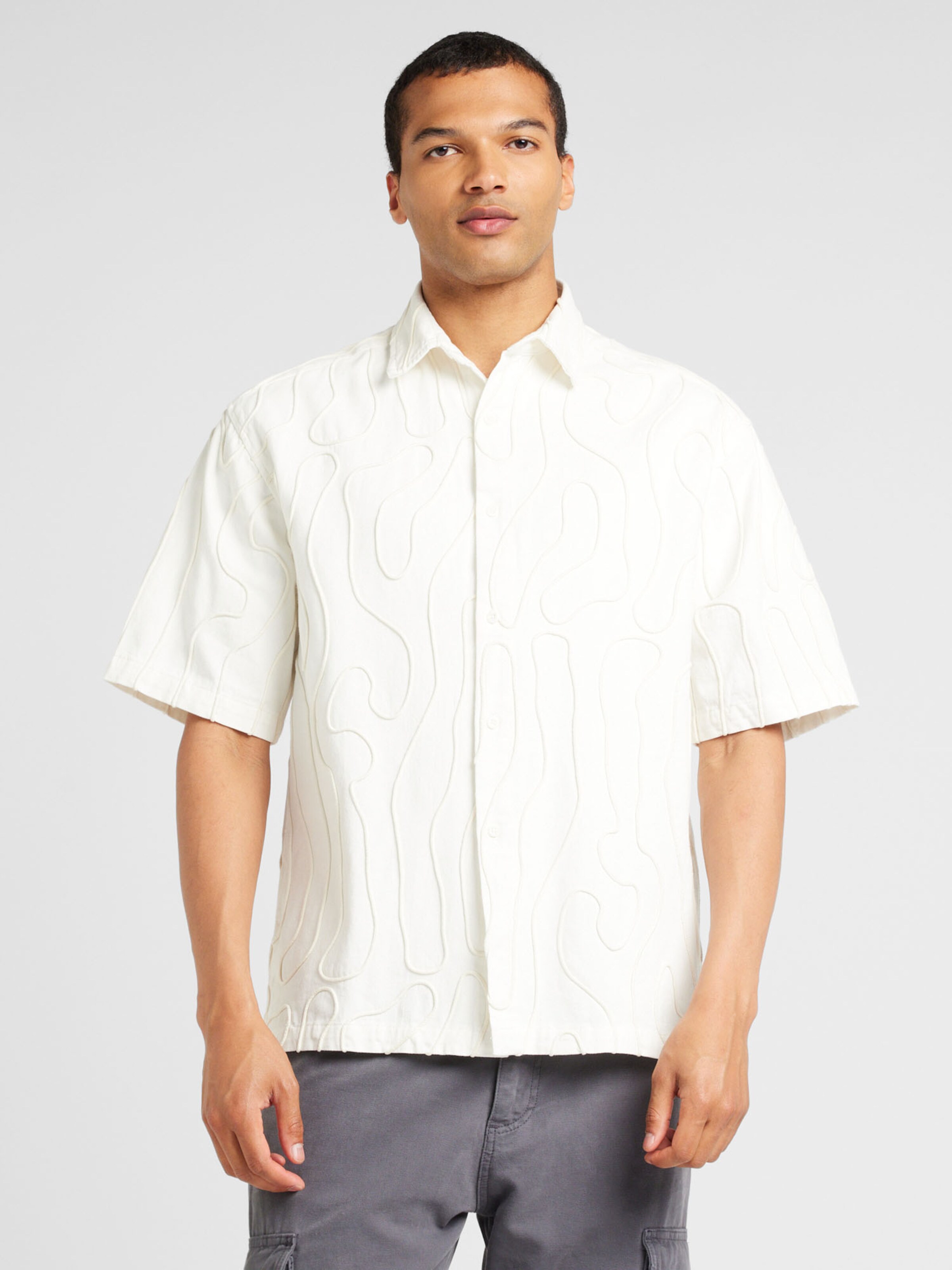Fit confort Chemise TOPMAN en Ivoire Beige Clair ABOUT YOU