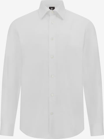 Boggi Milano Přiléhavý střih Společenská košile – bílá: přední strana