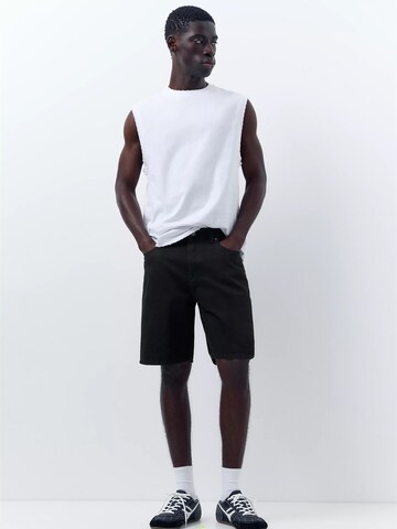 Pull&Bear Lużny krój Jeansy w kolorze czarny