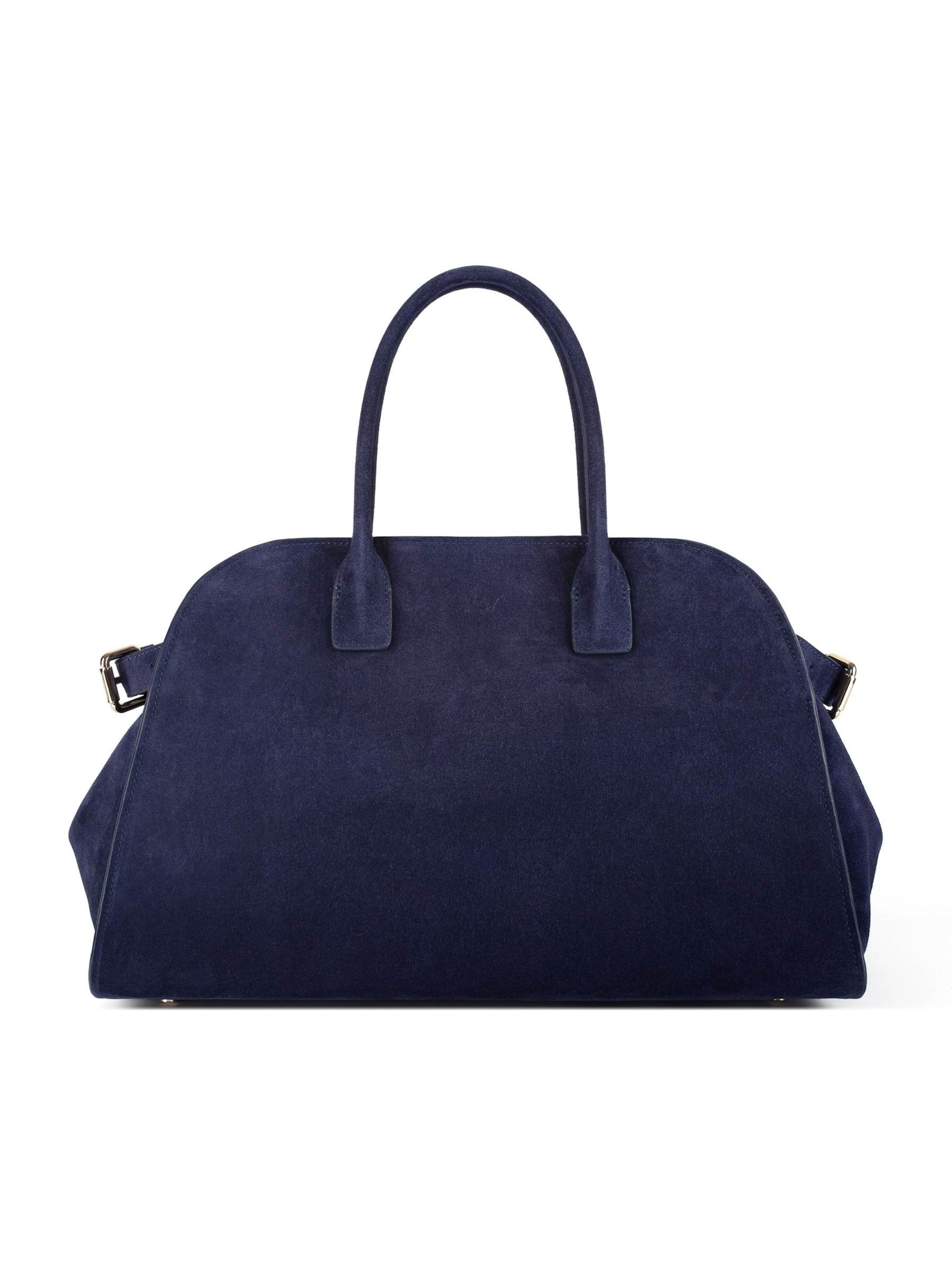 L37 HANDMADE SHOES Håndtaske 'BON VOYAGE' i blå: forside