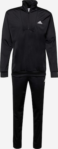 Costum de trening 'Small Logo' de la ADIDAS SPORTSWEAR pe negru: față