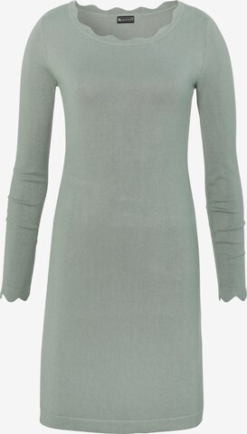 LAURA SCOTT Knitted dress in Green: front