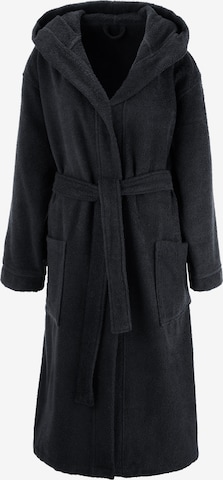 MY HOME Long Bathrobe in Black: front