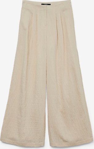 smėlio VERO MODA Plačios klešnės Klostuotos kelnės 'VMFea': priekis