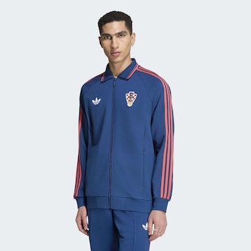 ADIDAS PERFORMANCE Sports sweat jacket 'Croatia Away Anthem' in Blue: front