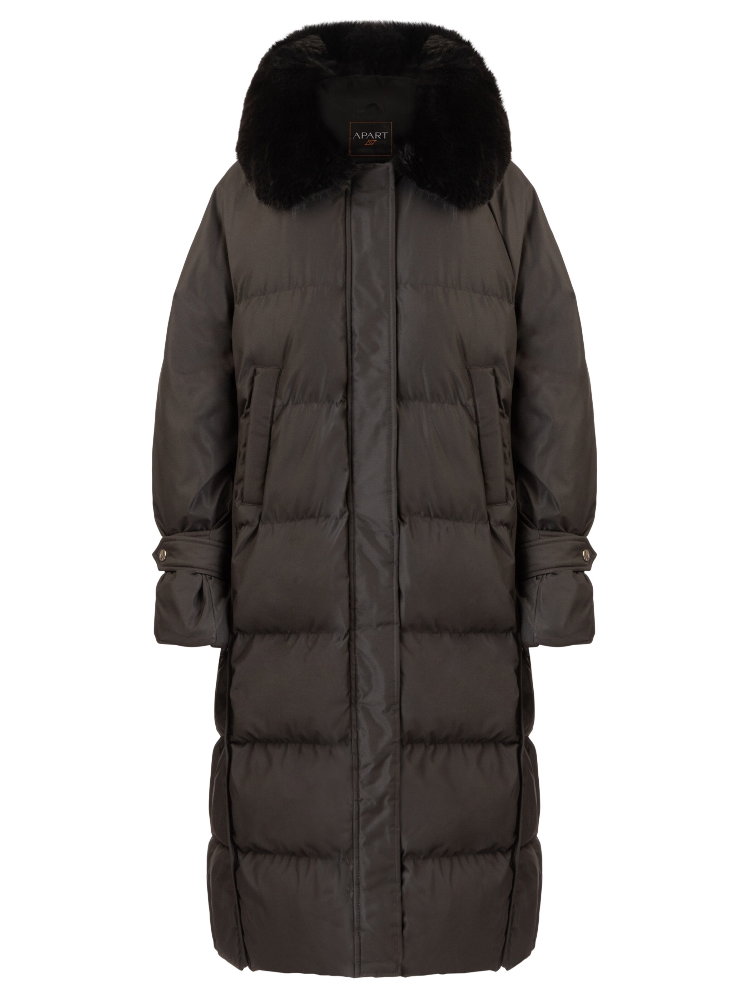 APART Winter Coat in Black: front