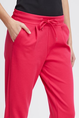 ICHI - Slimfit Pantalón plisado 'KATE' en rosa