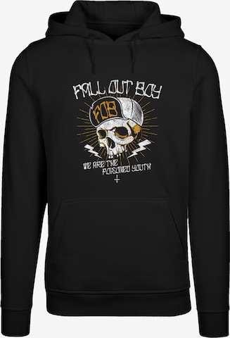 F4NT4STIC Sweatshirt 'Fall Out Boy Youth Skull' in Zwart: voorkant