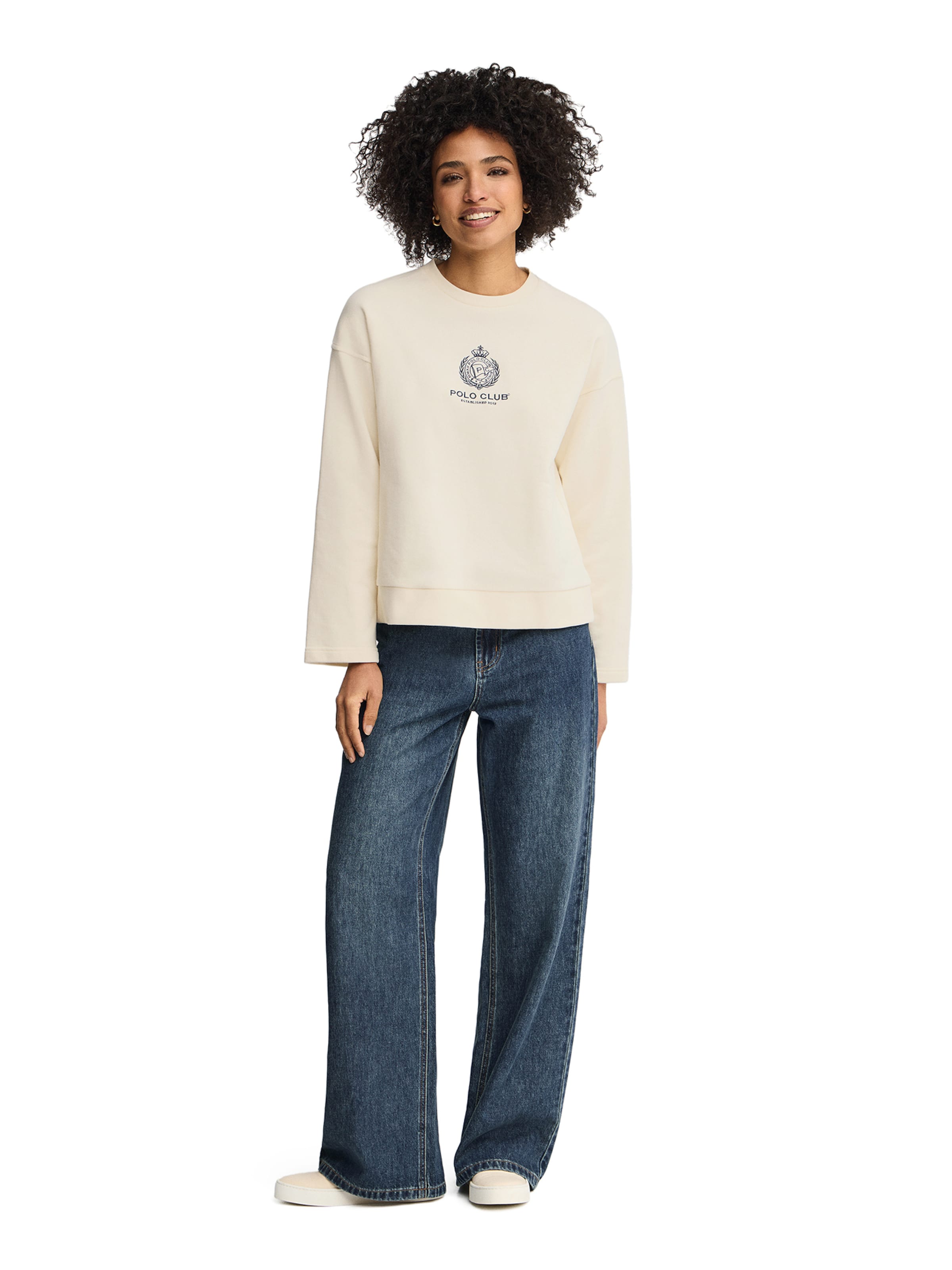Polo Club Sweatshirt 'Nautic' in Beige: Vorderseite