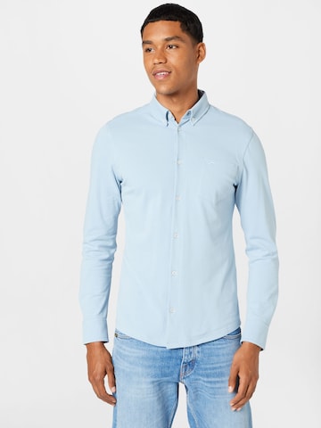 DENHAM Regular fit Button Up Shirt 'BRIDGE' in Blue: front