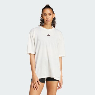 T-shirt fonctionnel 'One Rep At A Time' ADIDAS PERFORMANCE en blanc