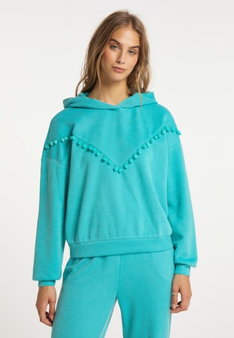 IZIA Sweatshirt in Blauw: voorkant