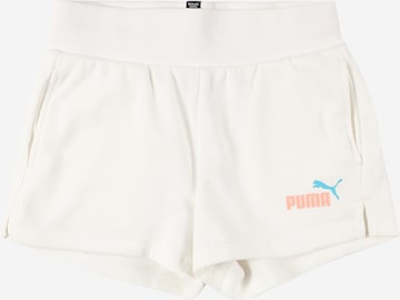 PUMA Regular Workout Pants in White: front