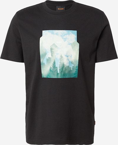 Marškinėliai 'Te_Cover' iš BOSS, spalva – turkio spalva / šviesiai mėlyna / pastelinė žalia / juoda, Prekių apžvalga