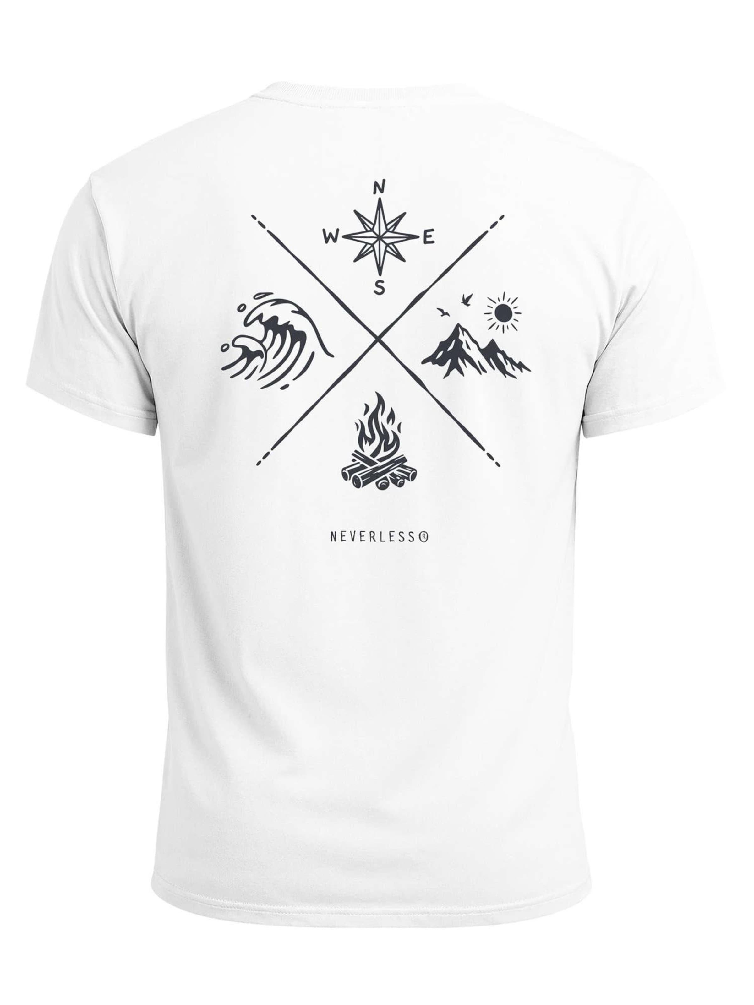 Neverless Shirt 'Nature Compass' in White: front